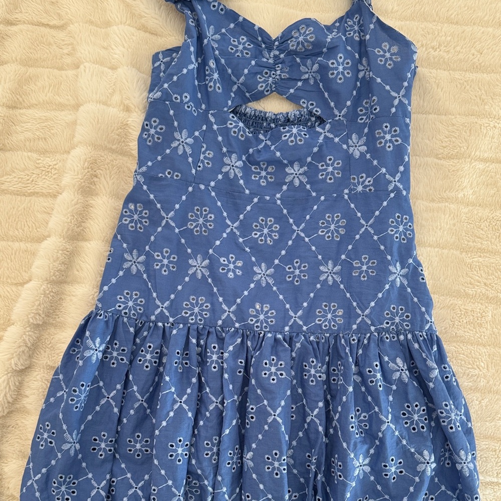 Zara Blue Floral Mini Dress